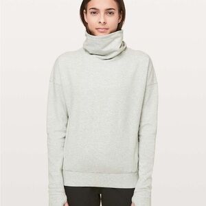 Lululemon Athletica Soft Gray Cowl Neck Sweater
